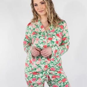 In My Sundays Peony Blossoms Long Sleeve & Pant Pajama Set - NEW